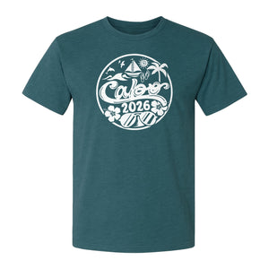 Cabo 2026 T-Shirt, Beach Vacation Graphic Tee for Travel Lovers and Family Getaways