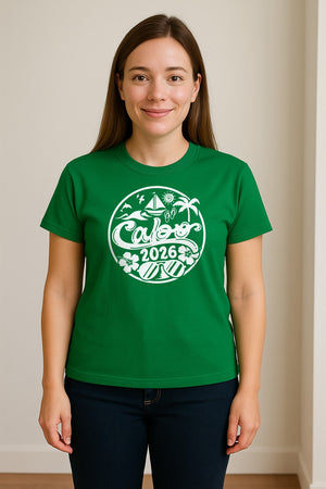 Cabo 2026 T-Shirt, Beach Vacation Graphic Tee for Travel Lovers and Family Getaways