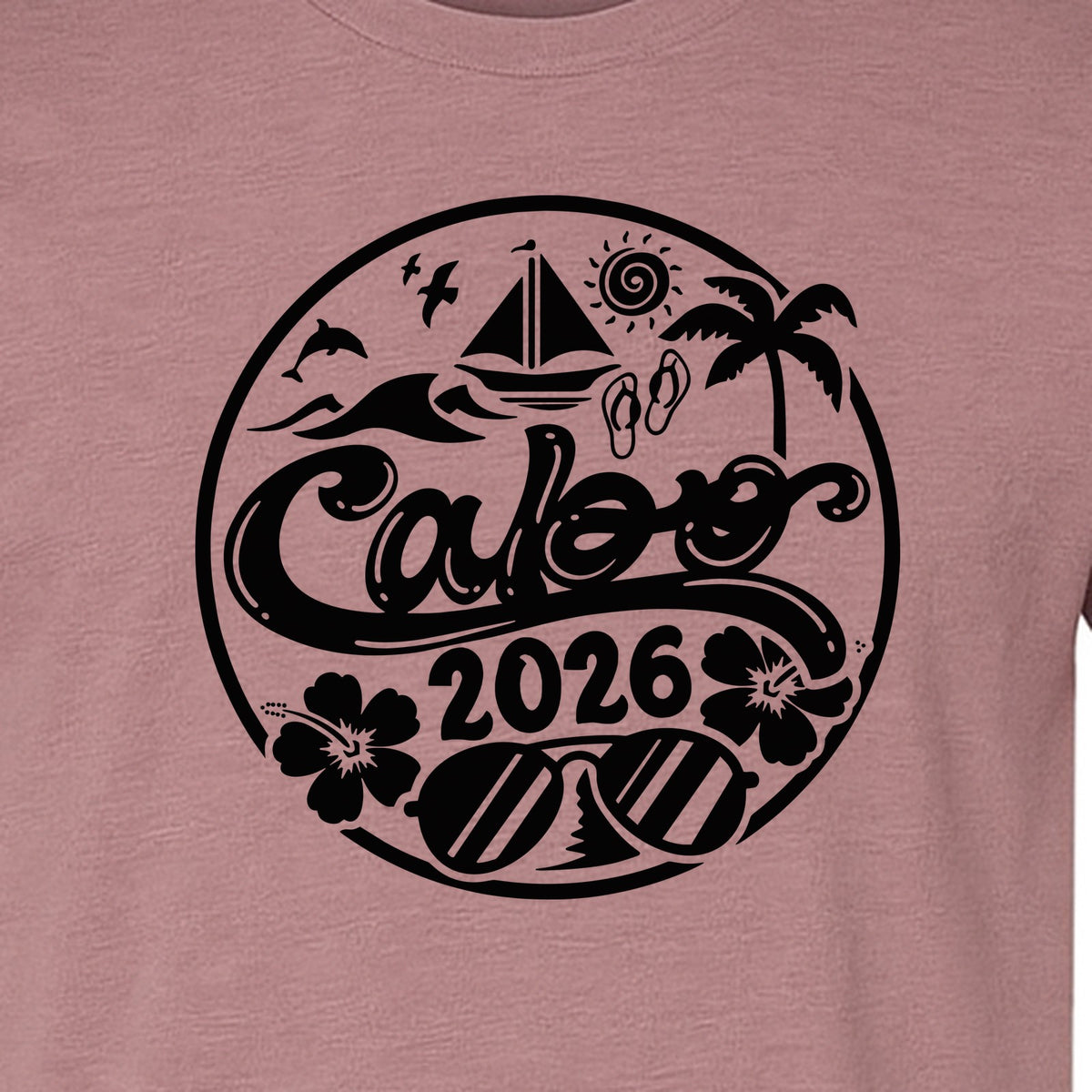 Cabo 2026 T-Shirt, Beach Vacation Graphic Tee for Travel Lovers and Family Getaways