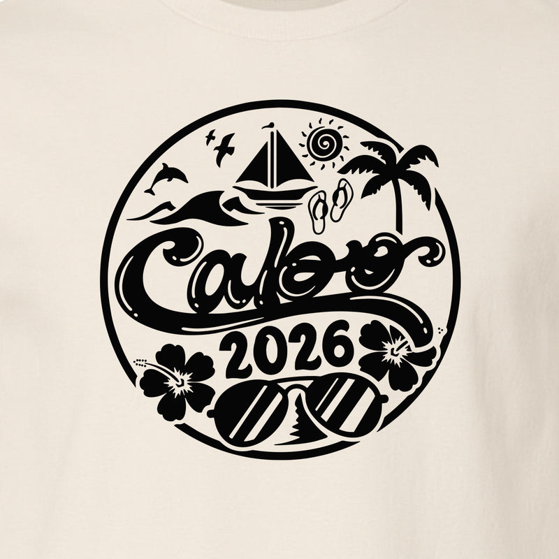 Cabo 2026 T-Shirt, Beach Vacation Graphic Tee for Travel Lovers and Family Getaways
