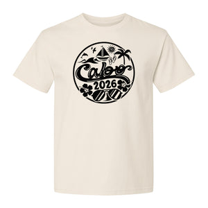 Cabo 2026 T-Shirt, Beach Vacation Graphic Tee for Travel Lovers and Family Getaways