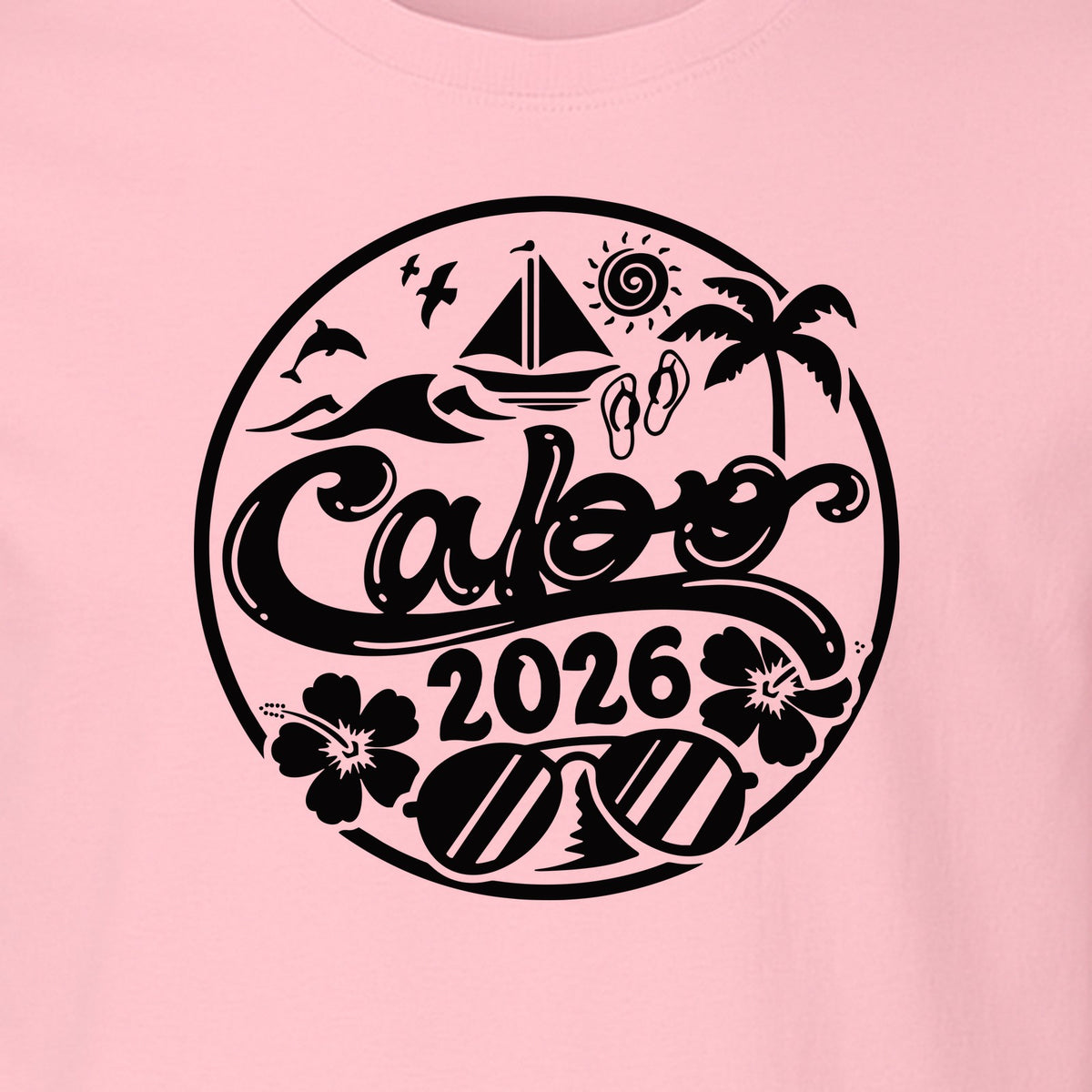 Cabo 2026 T-Shirt, Beach Vacation Graphic Tee for Travel Lovers and Family Getaways