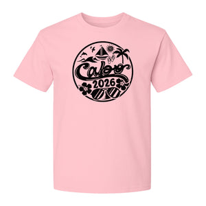Cabo 2026 T-Shirt, Beach Vacation Graphic Tee for Travel Lovers and Family Getaways