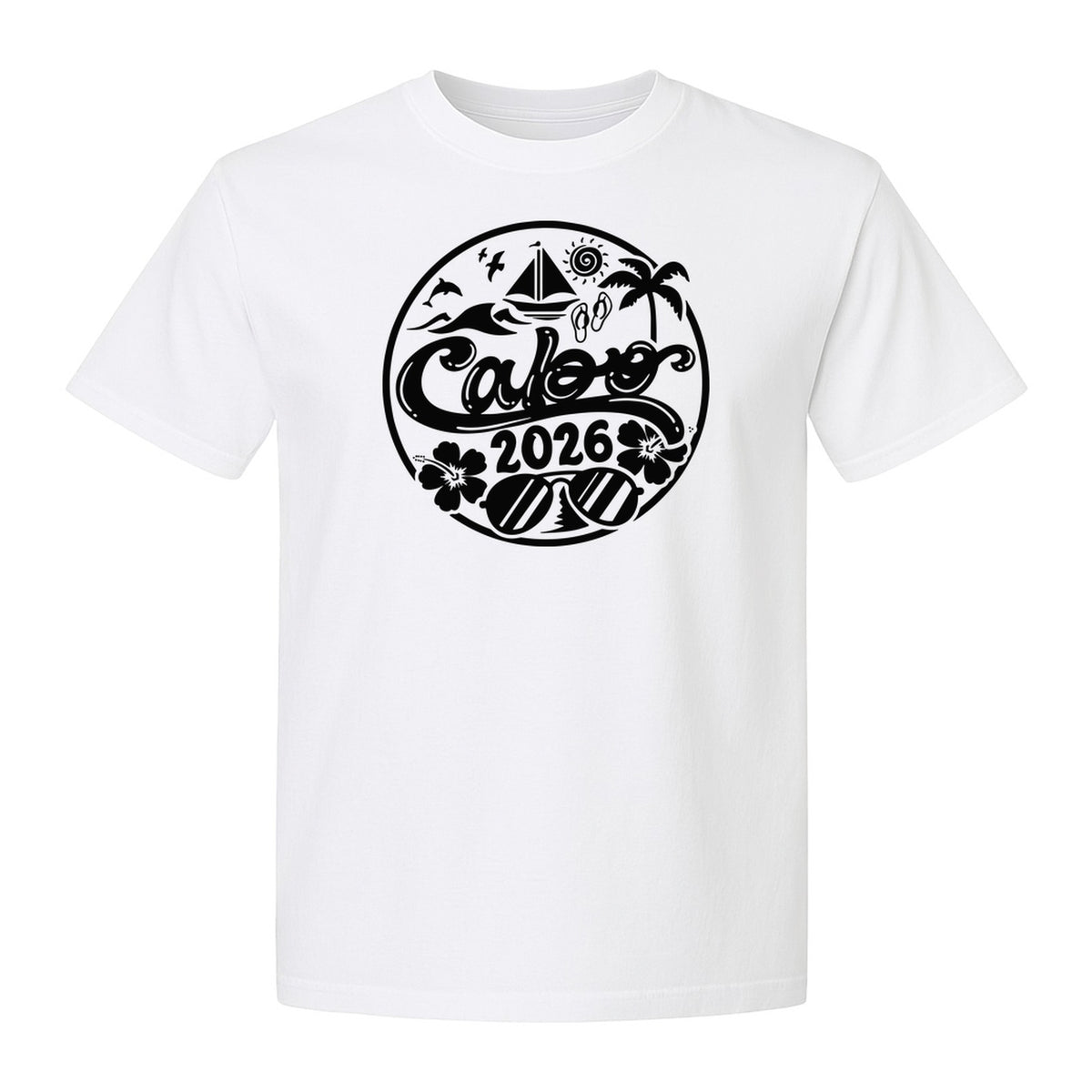 Cabo 2026 T-Shirt, Beach Vacation Graphic Tee for Travel Lovers and Family Getaways