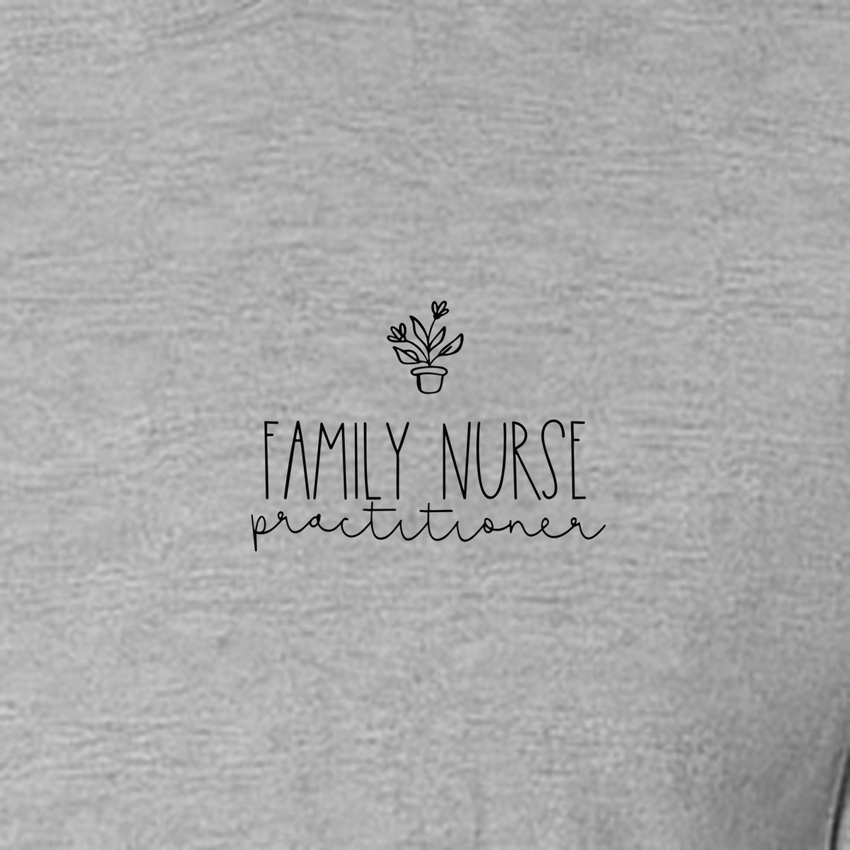 Family Nurse Practitioner T-Shirt, Small Floral Pocket Design for FNP Healthcare Gifts