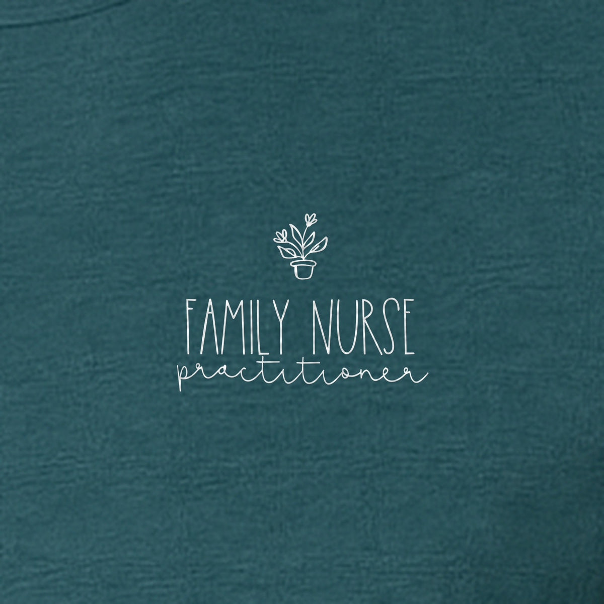 Family Nurse Practitioner T-Shirt, Small Floral Pocket Design for FNP Healthcare Gifts