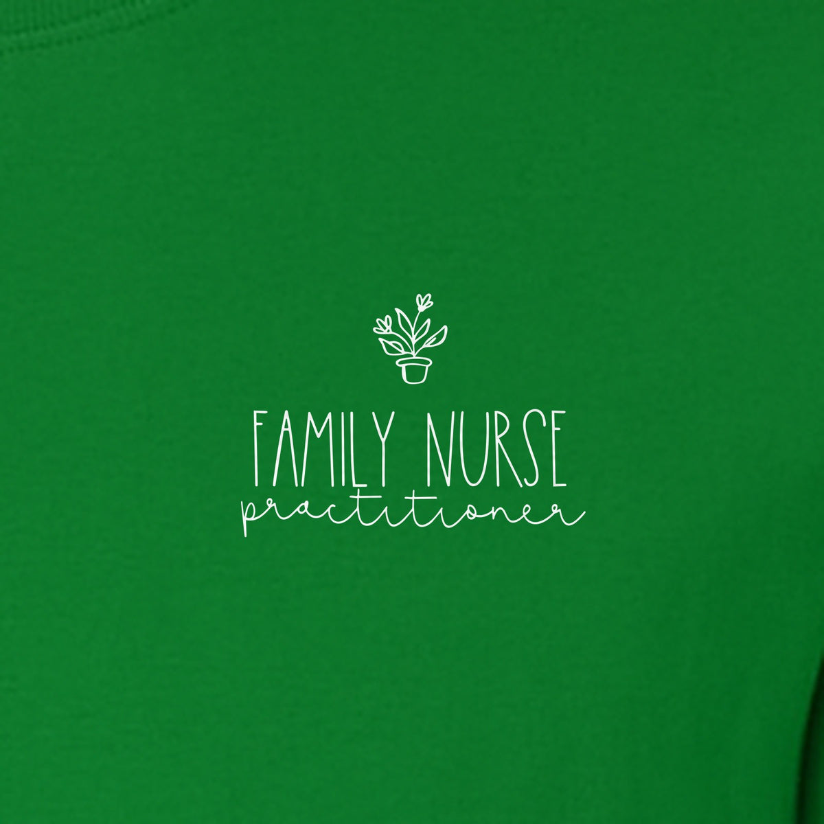 Family Nurse Practitioner T-Shirt, Small Floral Pocket Design for FNP Healthcare Gifts