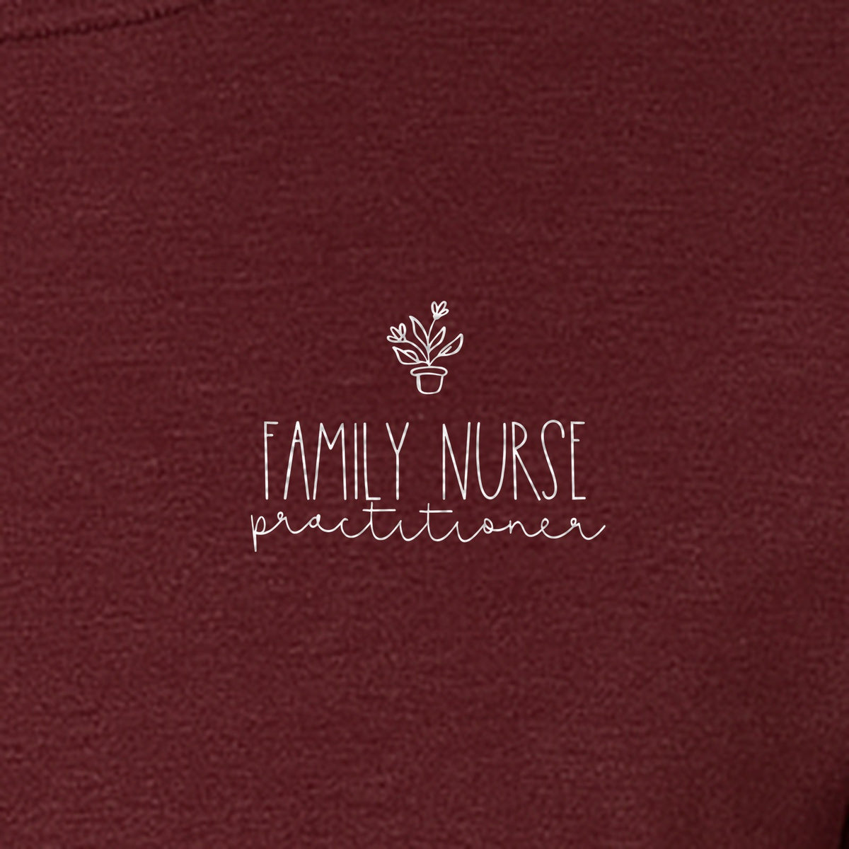 Family Nurse Practitioner T-Shirt, Small Floral Pocket Design for FNP Healthcare Gifts