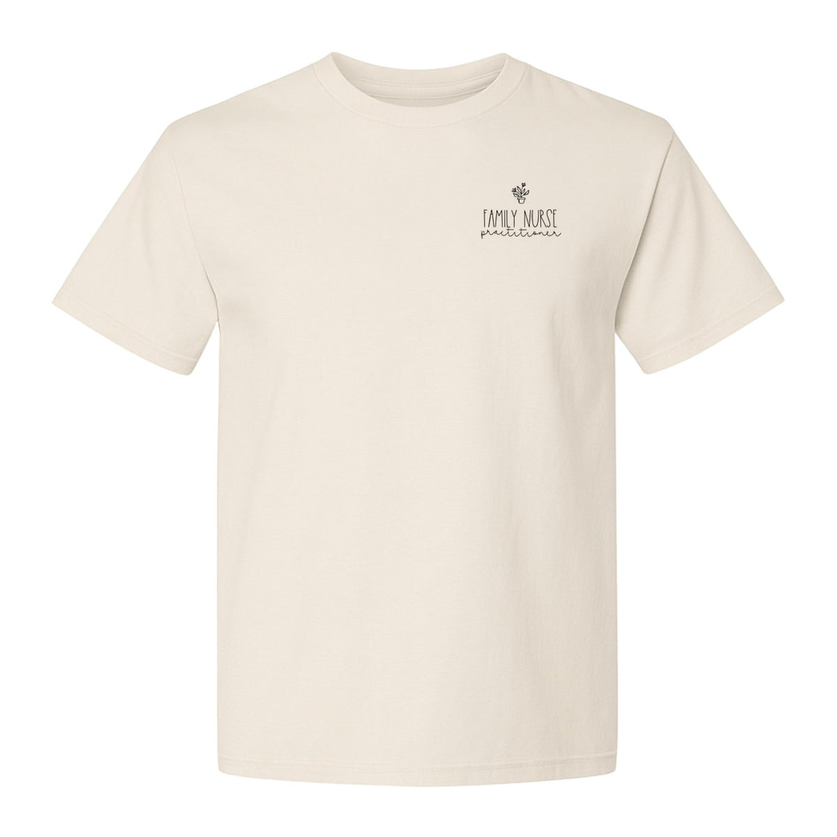 Family Nurse Practitioner T-Shirt, Small Floral Pocket Design for FNP Healthcare Gifts