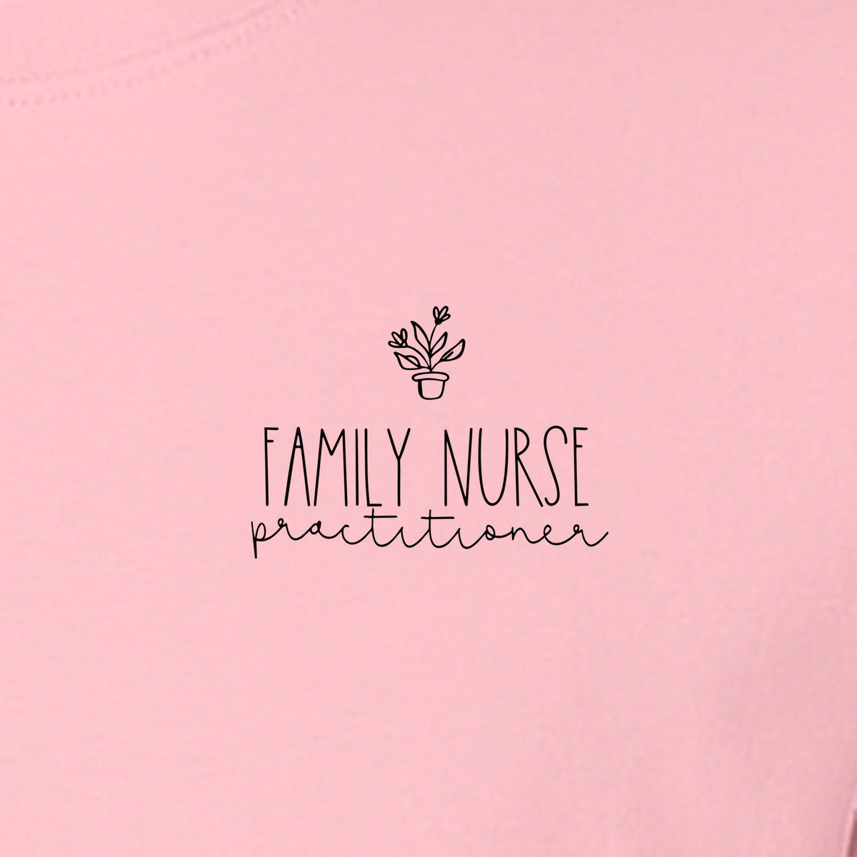 Family Nurse Practitioner T-Shirt, Small Floral Pocket Design for FNP Healthcare Gifts