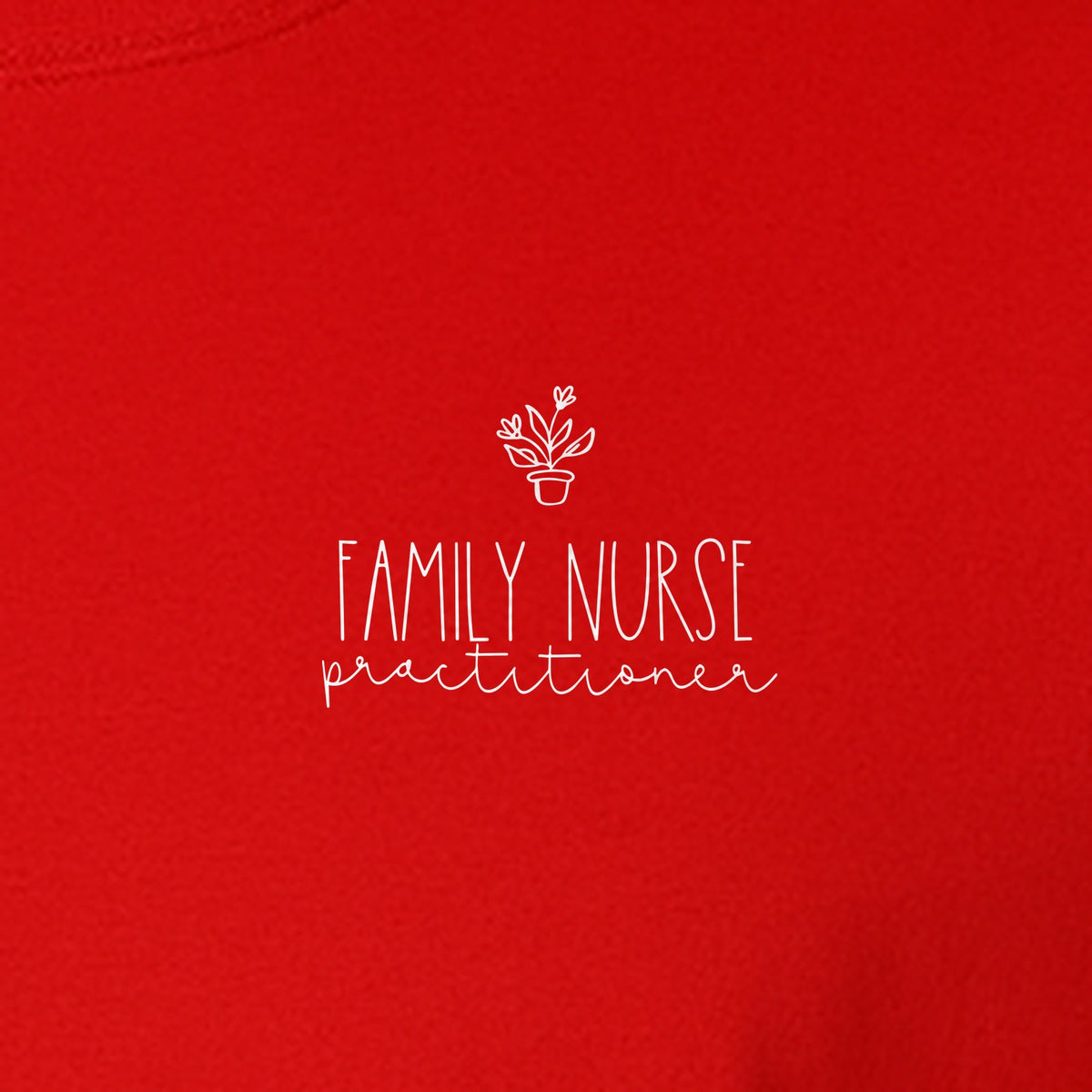Family Nurse Practitioner T-Shirt, Small Floral Pocket Design for FNP Healthcare Gifts