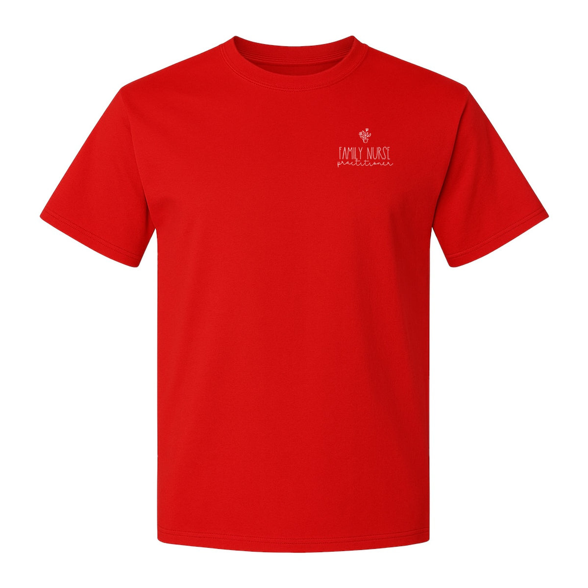 Family Nurse Practitioner T-Shirt, Small Floral Pocket Design for FNP Healthcare Gifts