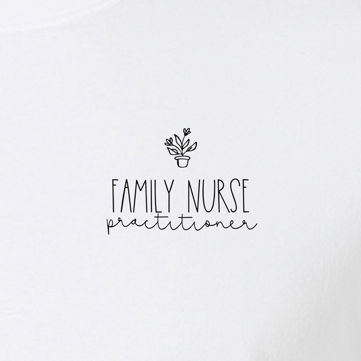 Family Nurse Practitioner T-Shirt, Small Floral Pocket Design for FNP Healthcare Gifts