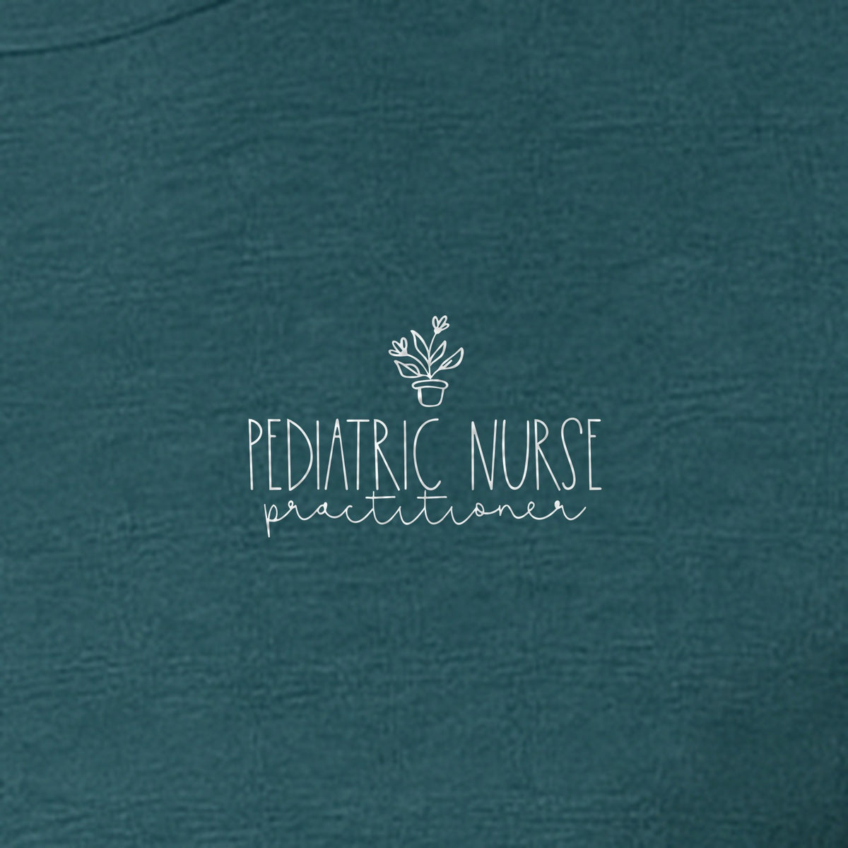 Pediatric Nurse Practitioner T-Shirt, Small Left Chest Floral Design for Nursing Students and Graduates