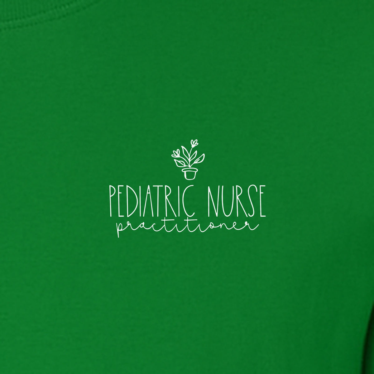 Pediatric Nurse Practitioner T-Shirt, Small Left Chest Floral Design for Nursing Students and Graduates
