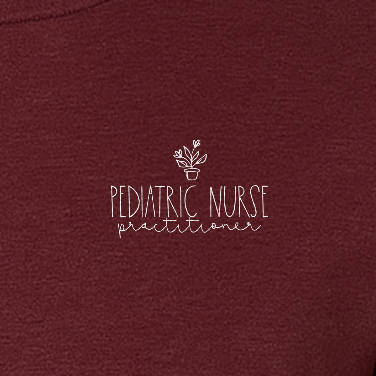 Pediatric Nurse Practitioner T-Shirt, Small Left Chest Floral Design for Nursing Students and Graduates
