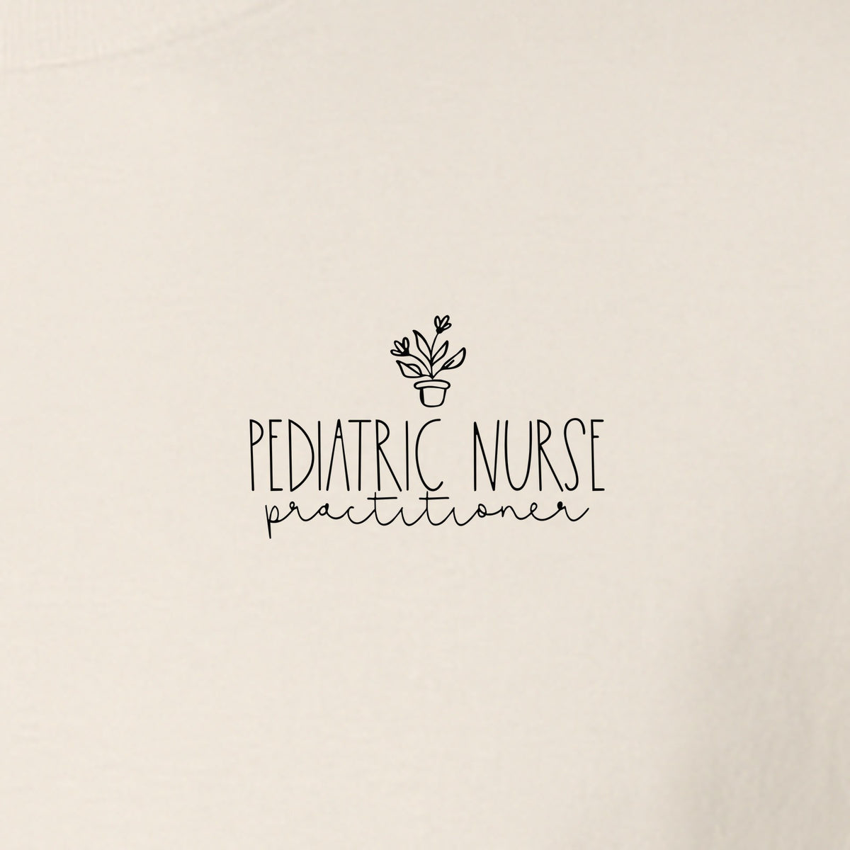 Pediatric Nurse Practitioner T-Shirt, Small Left Chest Floral Design for Nursing Students and Graduates