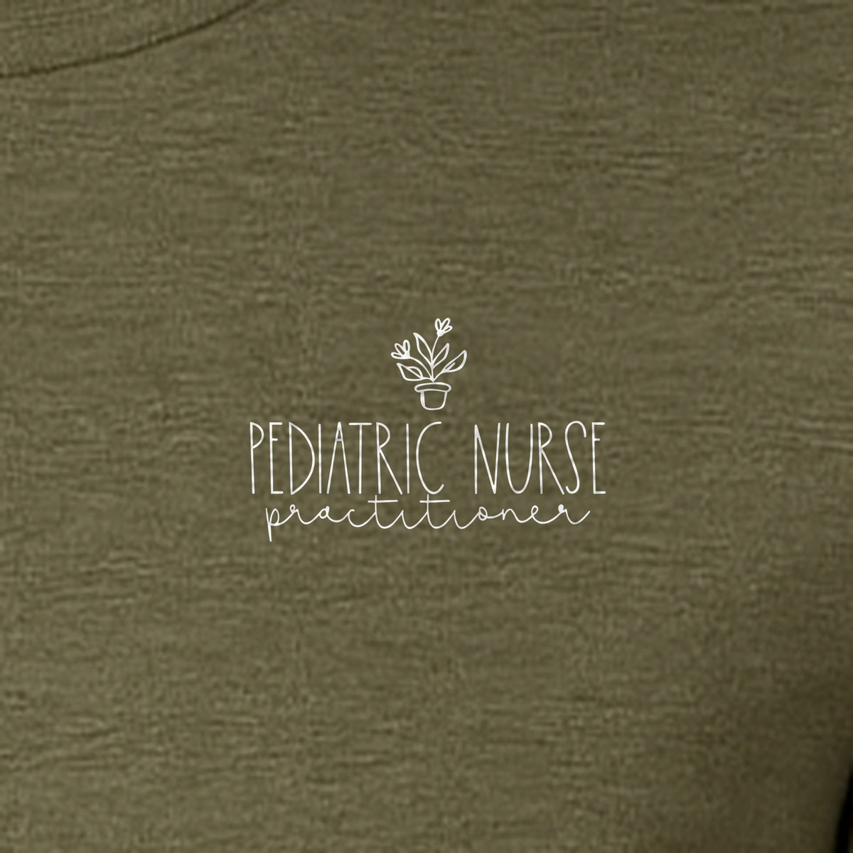 Pediatric Nurse Practitioner T-Shirt, Small Left Chest Floral Design for Nursing Students and Graduates