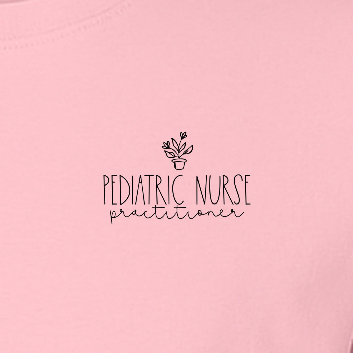Pediatric Nurse Practitioner T-Shirt, Small Left Chest Floral Design for Nursing Students and Graduates