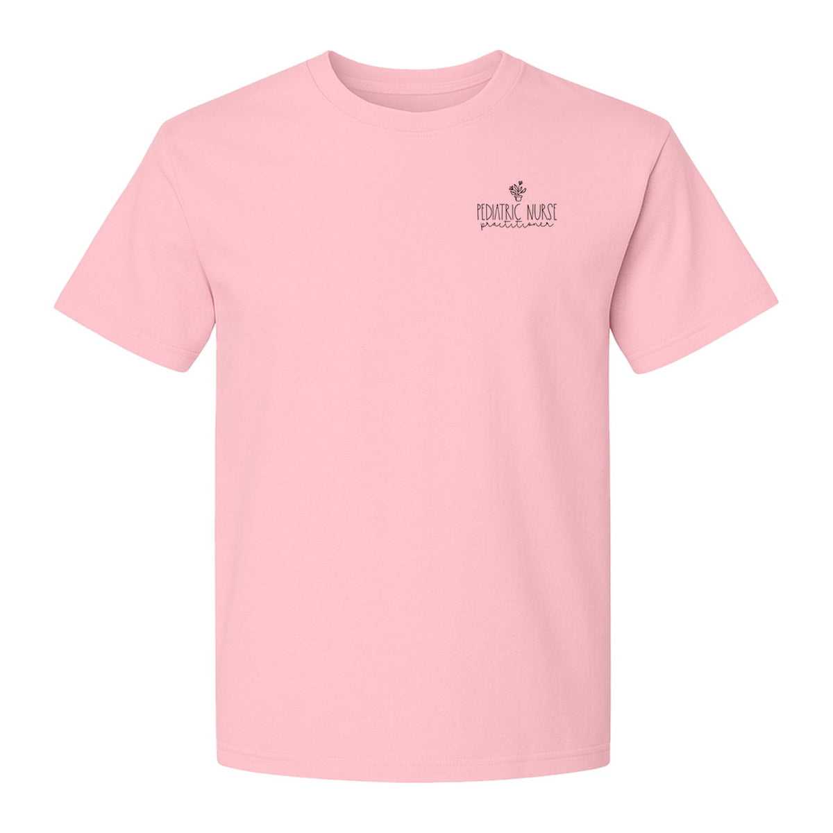 Pediatric Nurse Practitioner T-Shirt, Small Left Chest Floral Design for Nursing Students and Graduates