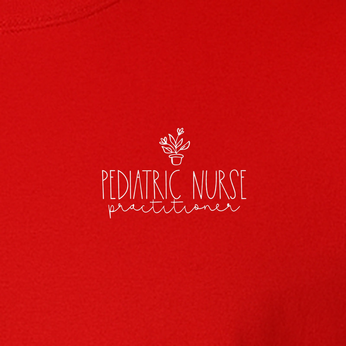 Pediatric Nurse Practitioner T-Shirt, Small Left Chest Floral Design for Nursing Students and Graduates