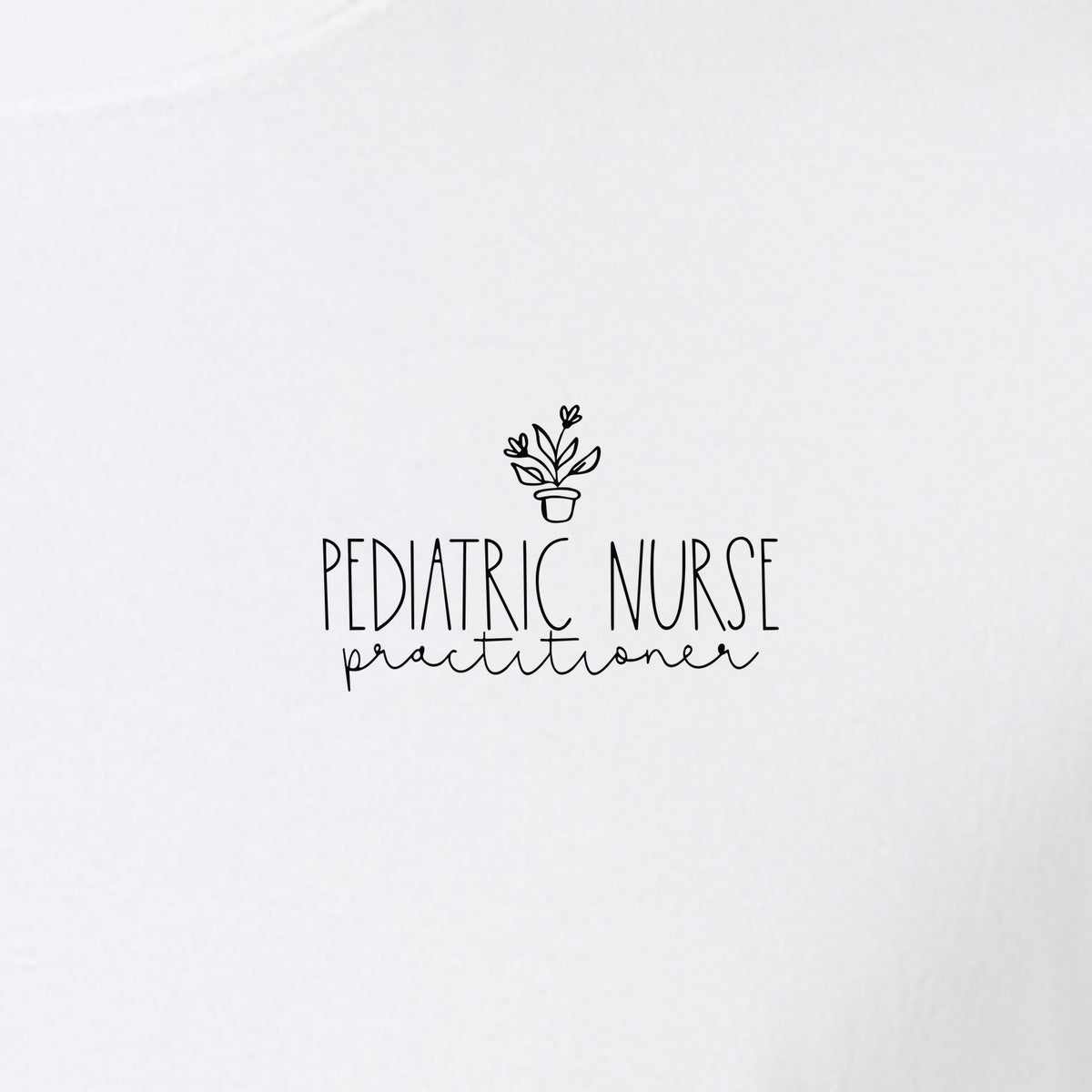 Pediatric Nurse Practitioner T-Shirt, Small Left Chest Floral Design for Nursing Students and Graduates