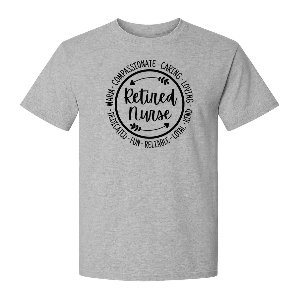 Retired Nurse T-Shirt, Compassionate Caring Legacy Design for Retirement Parties and Healthcare Farewells