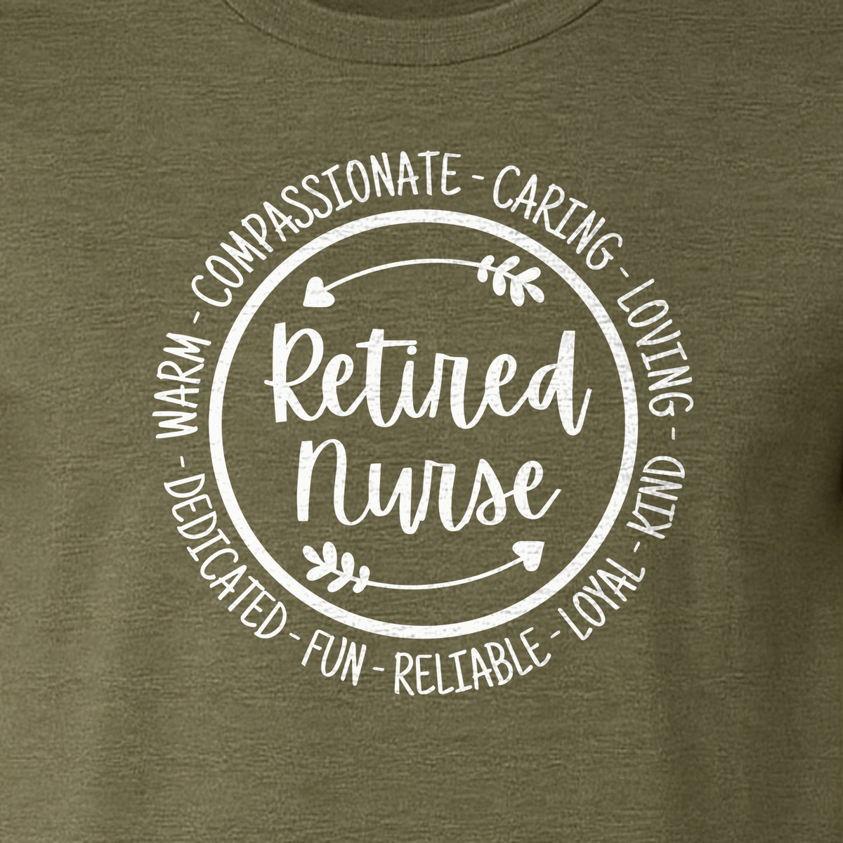 Retired Nurse T-Shirt, Compassionate Caring Legacy Design for Retirement Parties and Healthcare Farewells