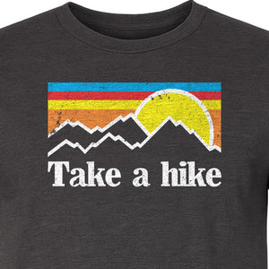 Take a Hike T-Shirt, Retro Sunset Mountain Graphic for Campers and Outdoor Lovers