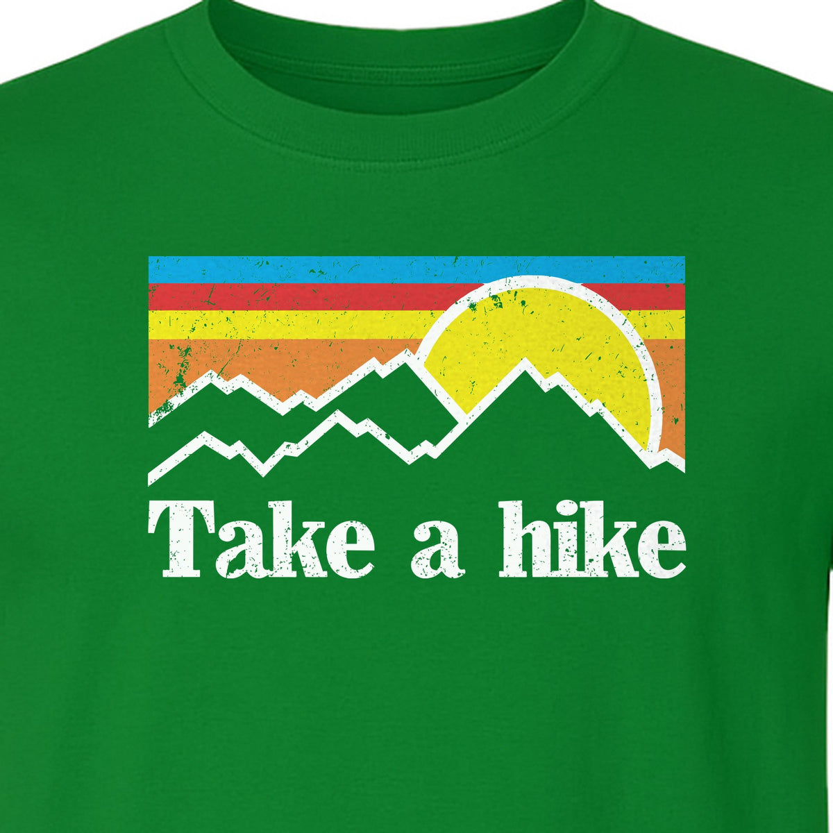 Take a Hike T-Shirt, Retro Sunset Mountain Graphic for Campers and Outdoor Lovers