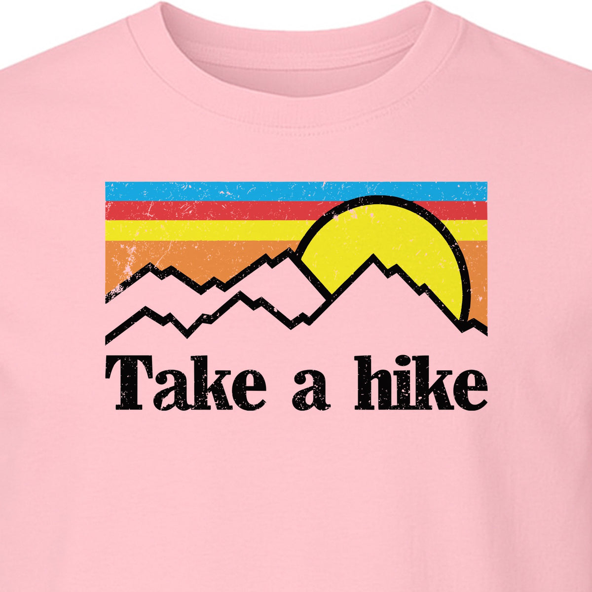 Take a Hike T-Shirt, Retro Sunset Mountain Graphic for Campers and Outdoor Lovers