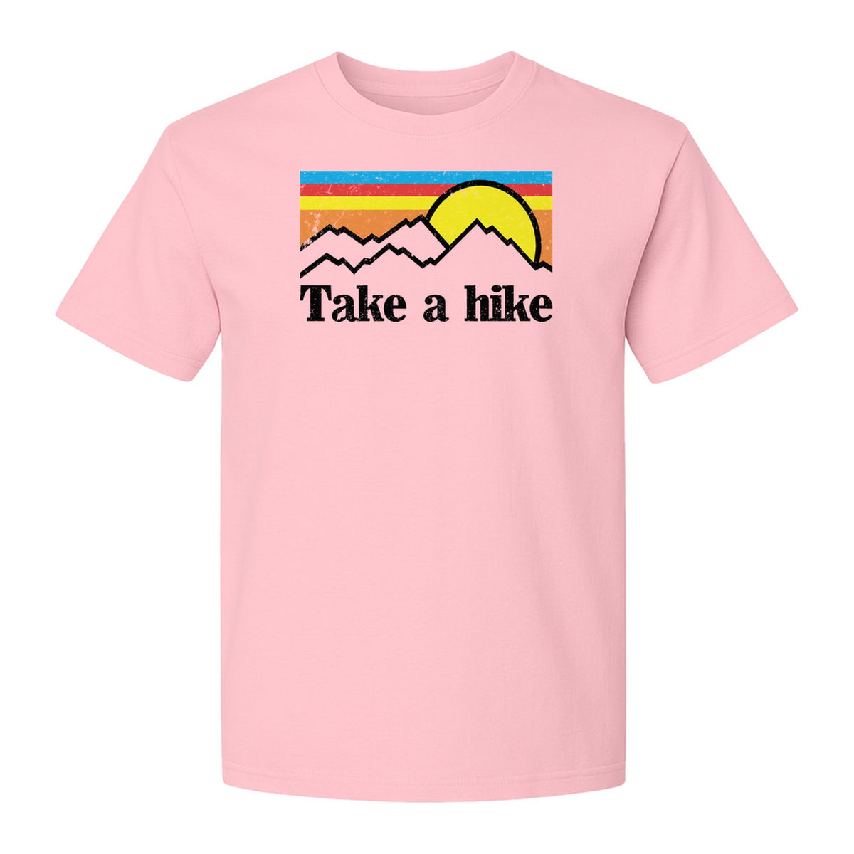 Take a Hike T-Shirt, Retro Sunset Mountain Graphic for Campers and Outdoor Lovers