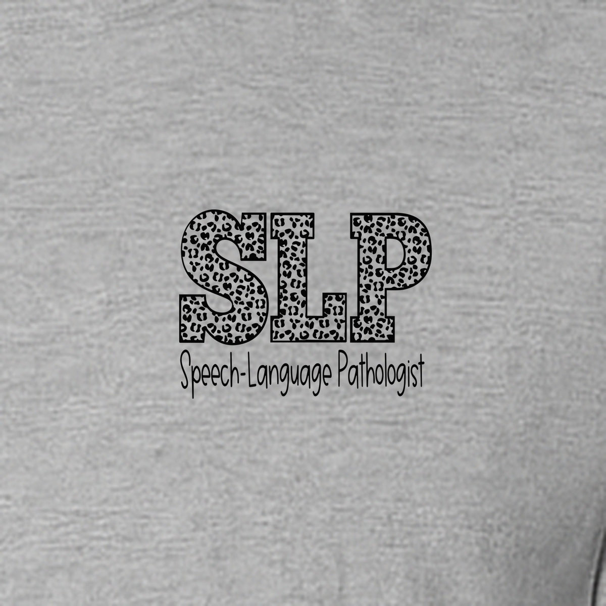 Speech Language Pathologist T-Shirt, Distressed SLP Left Chest Design for Therapy Professionals