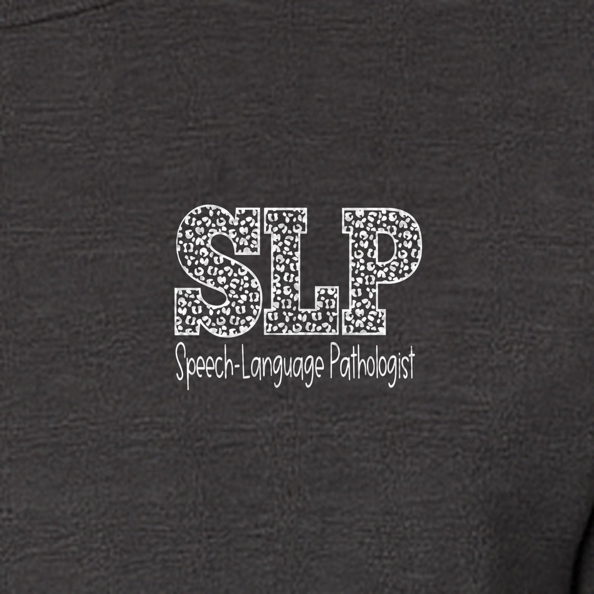 Speech Language Pathologist T-Shirt, Distressed SLP Left Chest Design for Therapy Professionals