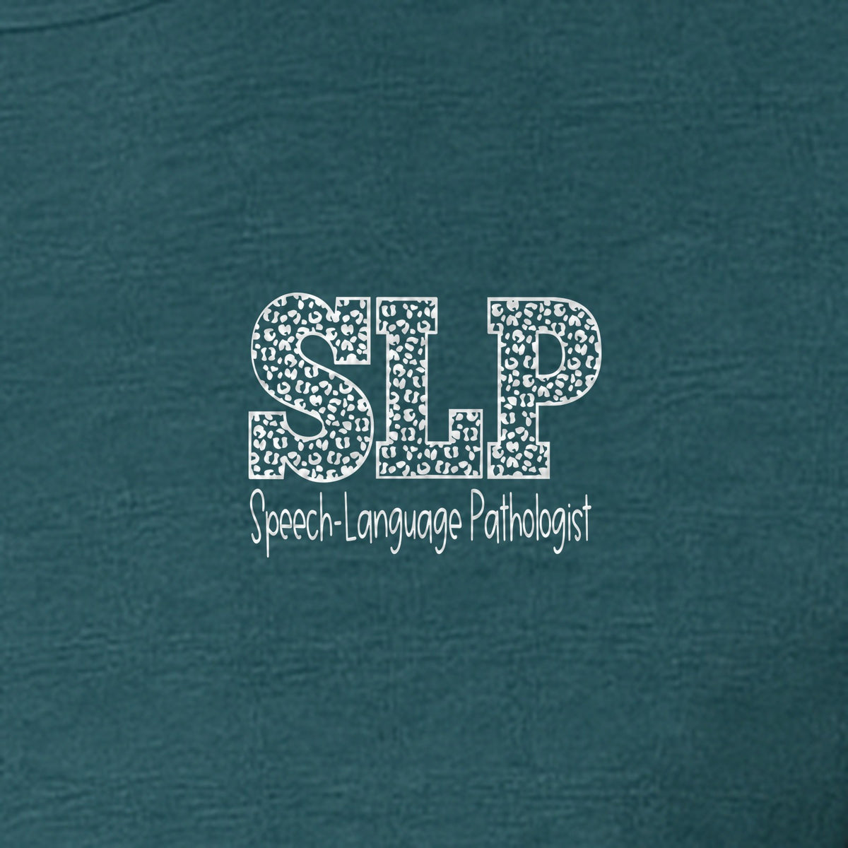 Speech Language Pathologist T-Shirt, Distressed SLP Left Chest Design for Therapy Professionals