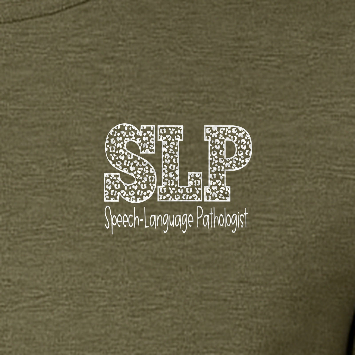 Speech Language Pathologist T-Shirt, Distressed SLP Left Chest Design for Therapy Professionals