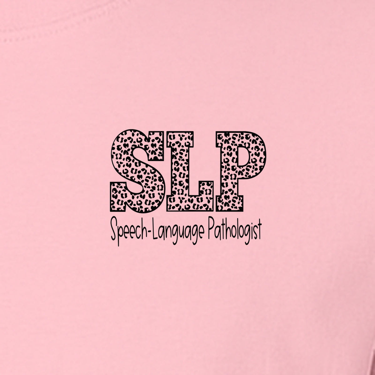 Speech Language Pathologist T-Shirt, Distressed SLP Left Chest Design for Therapy Professionals