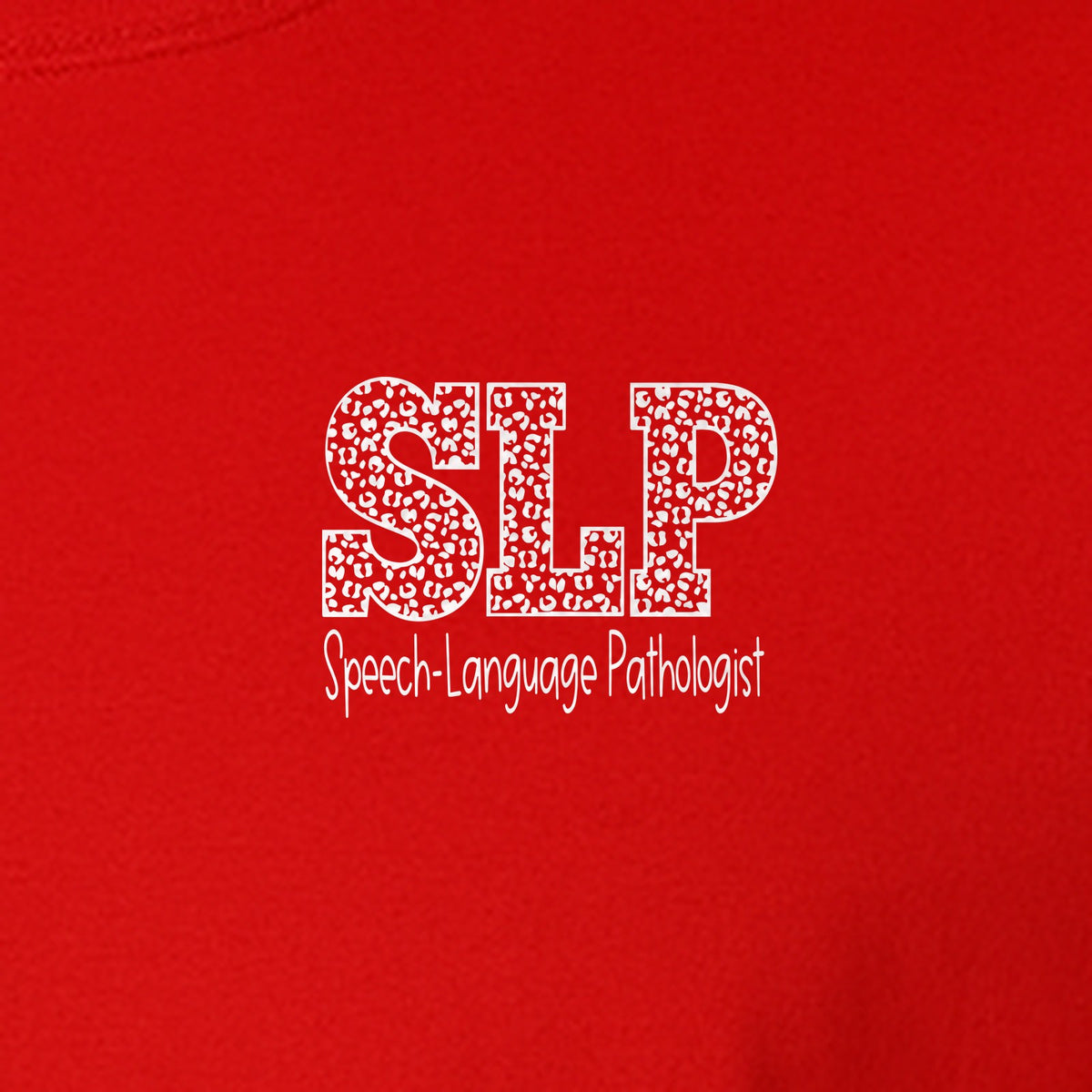 Speech Language Pathologist T-Shirt, Distressed SLP Left Chest Design for Therapy Professionals