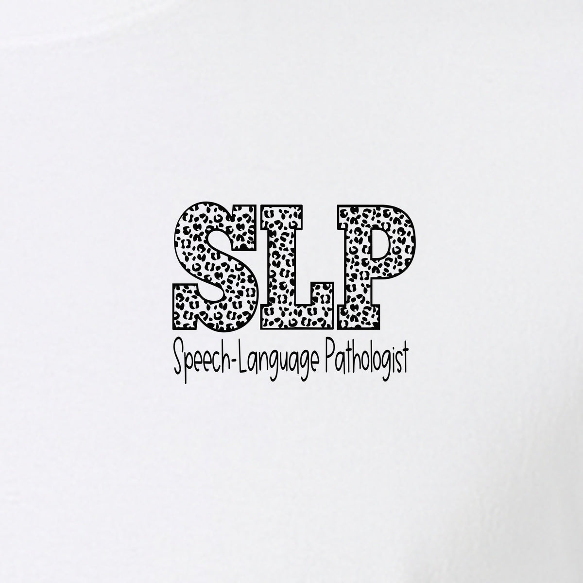 Speech Language Pathologist T-Shirt, Distressed SLP Left Chest Design for Therapy Professionals