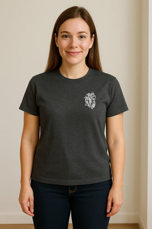 Anatomical Heart T-Shirt, Medical Word Art Design for Nurses and Nursing Students