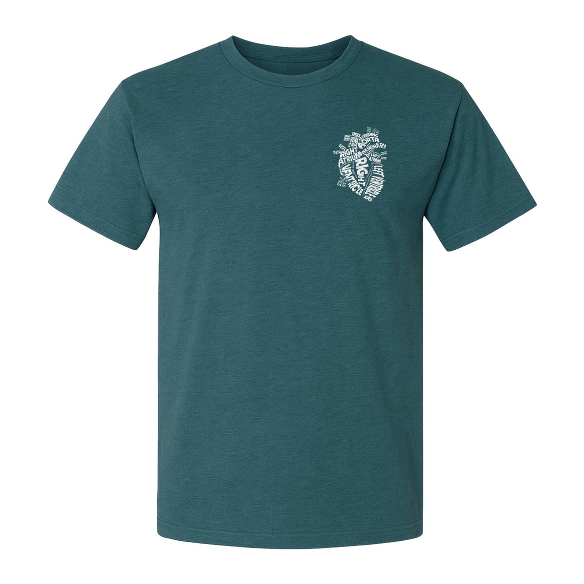 Anatomical Heart T-Shirt, Medical Word Art Design for Nurses and Nursing Students