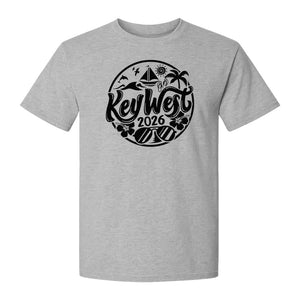 Key West 2026 T-Shirt, Florida Vacation Nautical Graphic for Beach Trips and Girls Getaways