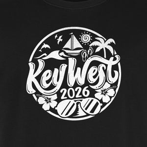 Key West 2026 T-Shirt, Florida Vacation Nautical Graphic for Beach Trips and Girls Getaways