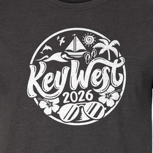 Key West 2026 T-Shirt, Florida Vacation Nautical Graphic for Beach Trips and Girls Getaways