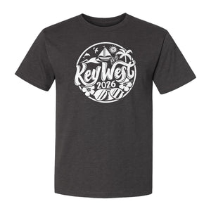 Key West 2026 T-Shirt, Florida Vacation Nautical Graphic for Beach Trips and Girls Getaways