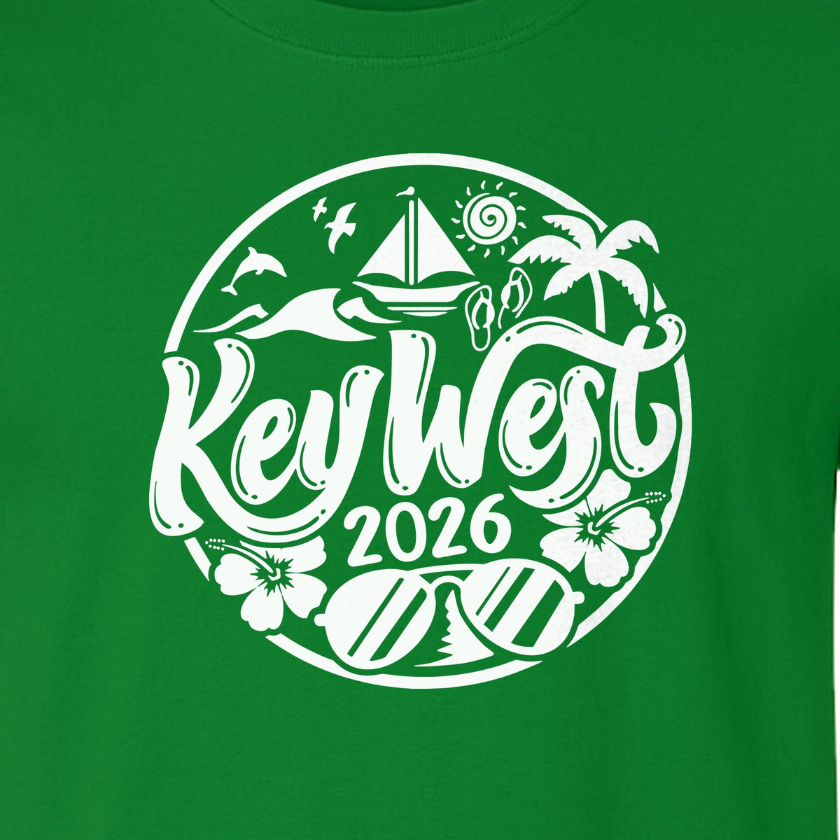 Key West 2026 T-Shirt, Florida Vacation Nautical Graphic for Beach Trips and Girls Getaways