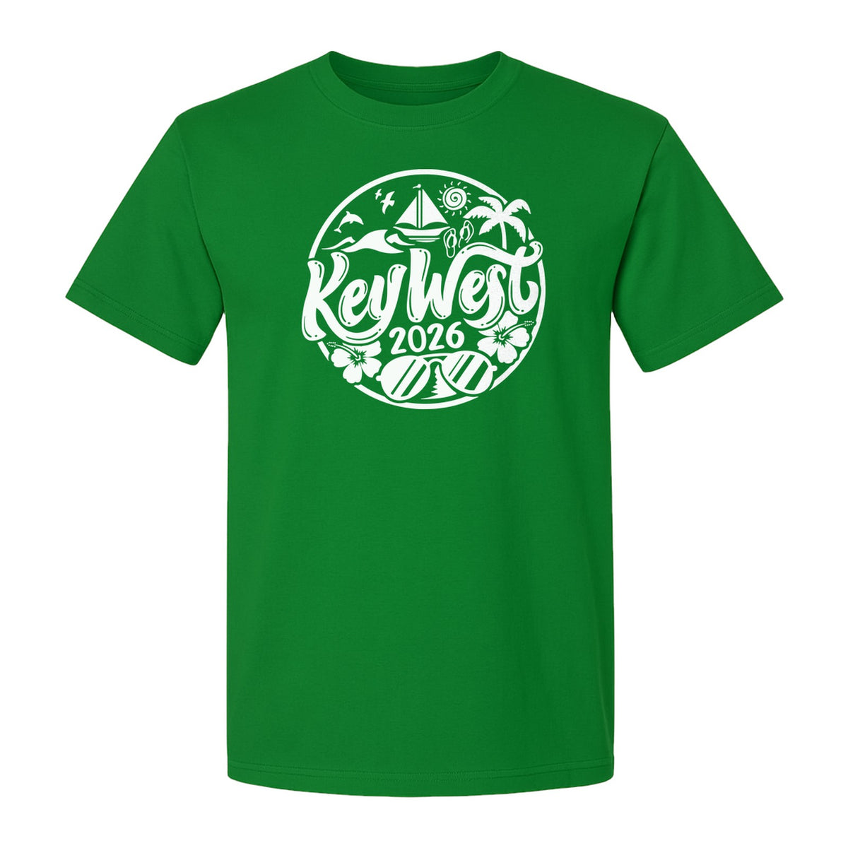 Key West 2026 T-Shirt, Florida Vacation Nautical Graphic for Beach Trips and Girls Getaways
