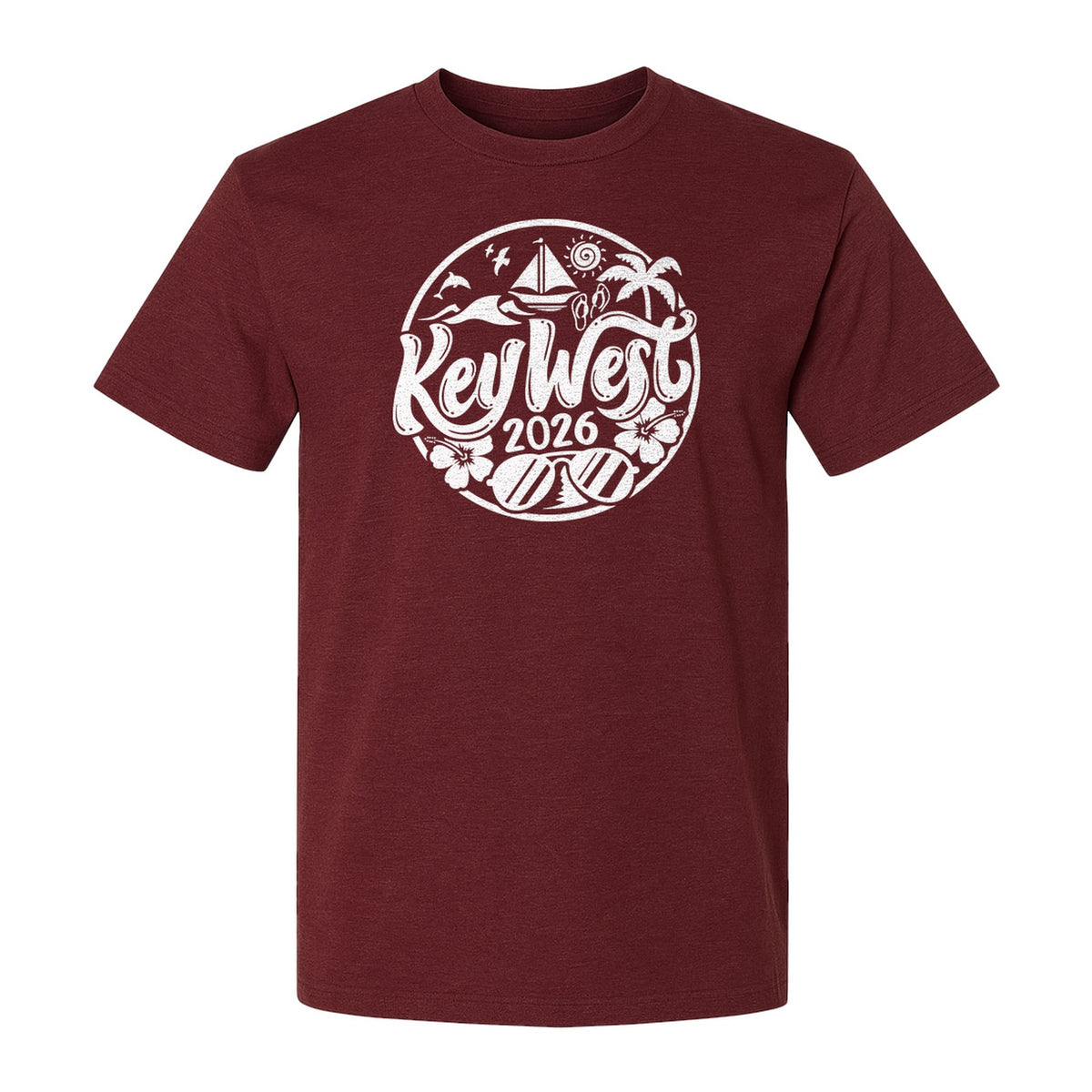 Key West 2026 T-Shirt, Florida Vacation Nautical Graphic for Beach Trips and Girls Getaways