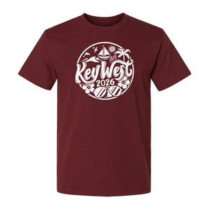 Key West 2026 T-Shirt, Florida Vacation Nautical Graphic for Beach Trips and Girls Getaways