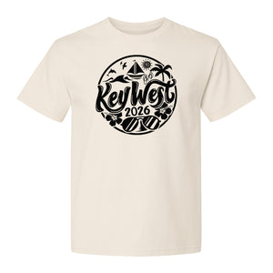Key West 2026 T-Shirt, Florida Vacation Nautical Graphic for Beach Trips and Girls Getaways